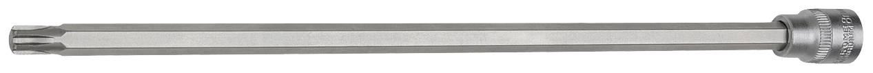 Ein metallischer Maschinenbauteil mit zylindrischer Form und Rillen, möglicherweise ein spezieller Adapter oder Werkzeugteil.