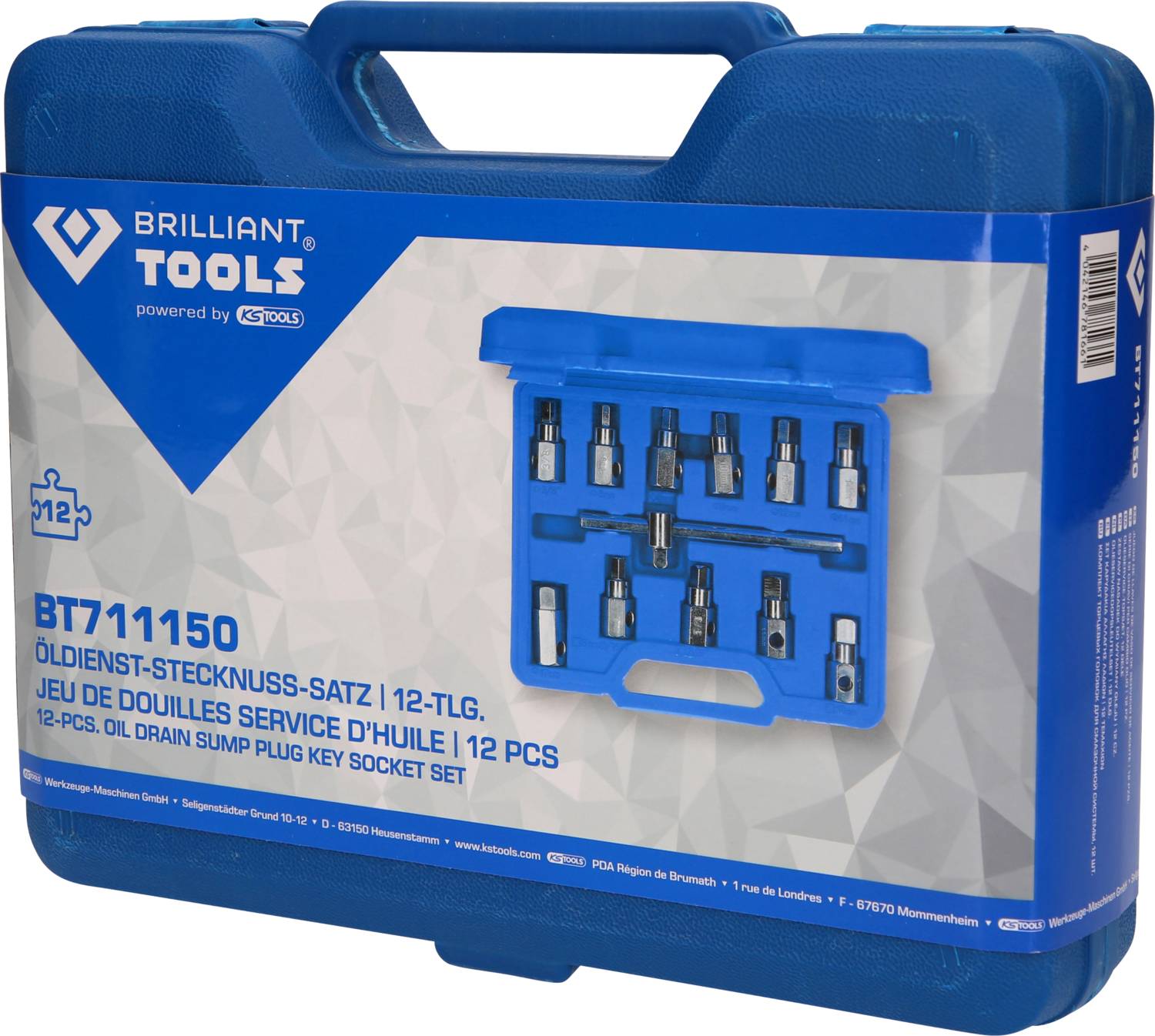 Brilliant Tools BT711150 Öldienst-Stecknuss-Satz, 12-tlg