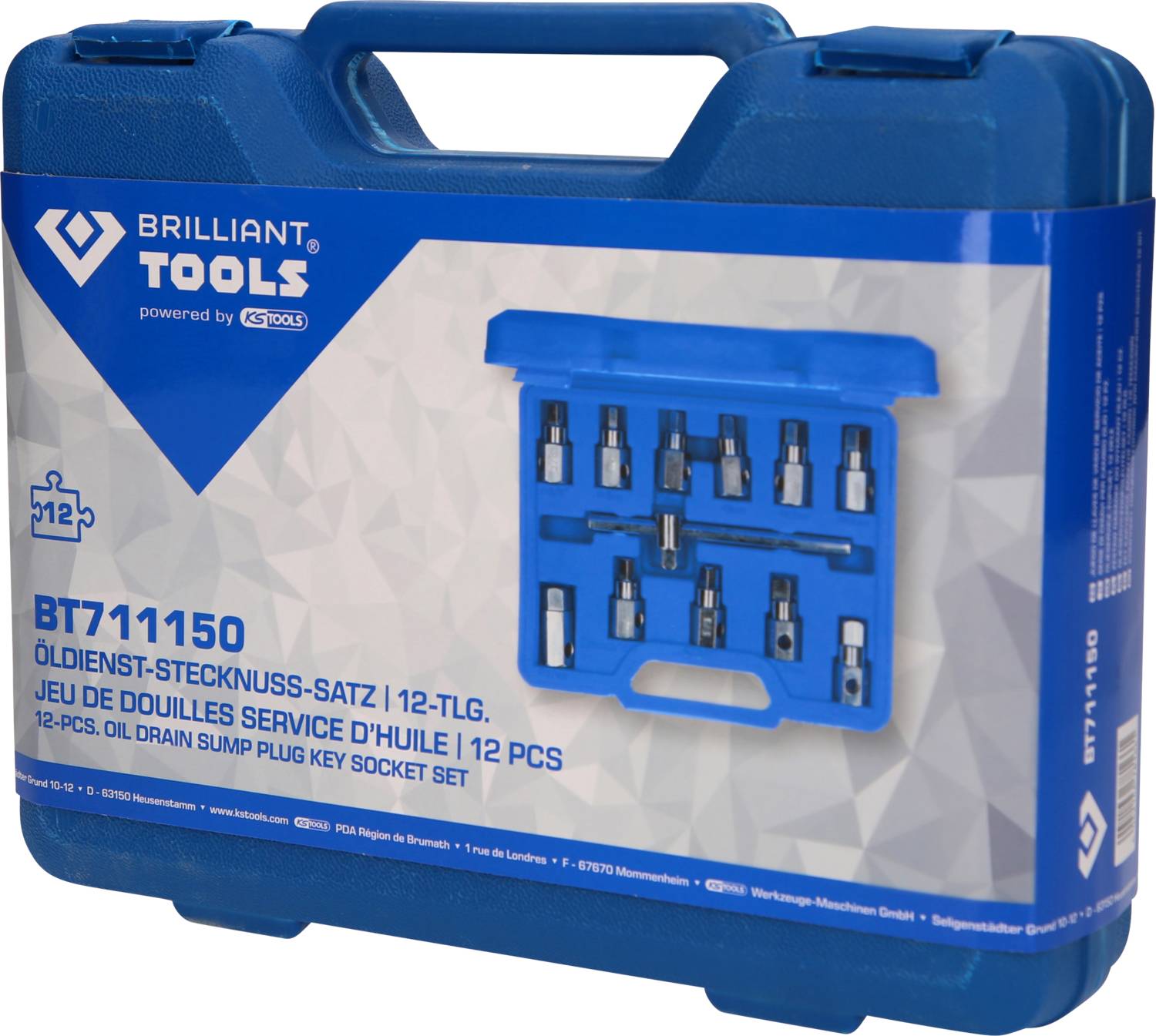 Brilliant Tools BT711150 Öldienst-Stecknuss-Satz, 12-tlg