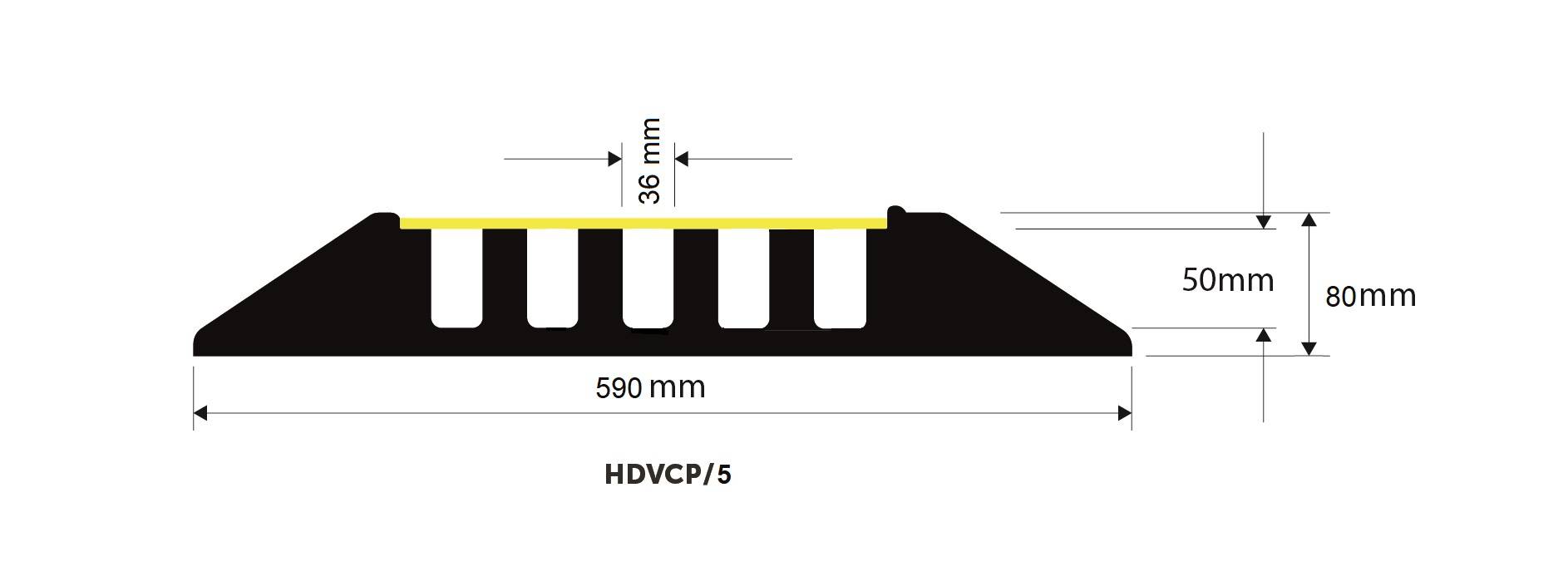 Vulcascot Kabelbrücke HD5 Schwarz/Gelb 0.9 m Inhalt: 1 St.