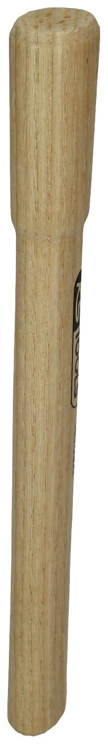 Holzgriff eines Hammers, schlichtes, glattes Design, zylindrisch mit leichtem Griffkonus, typisches Werkzeugteil ohne Kopf.