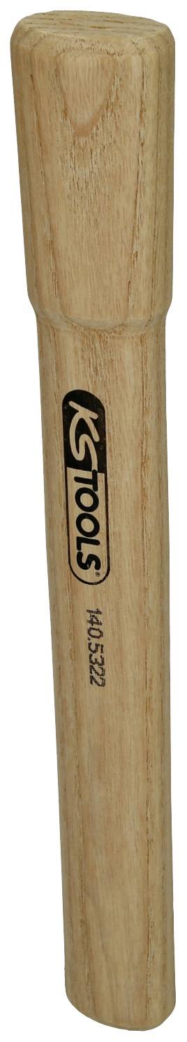 Holzhammergriff mit Herstellerlogo 'KS Tools', zylindrische Form und glatte Oberfläche.