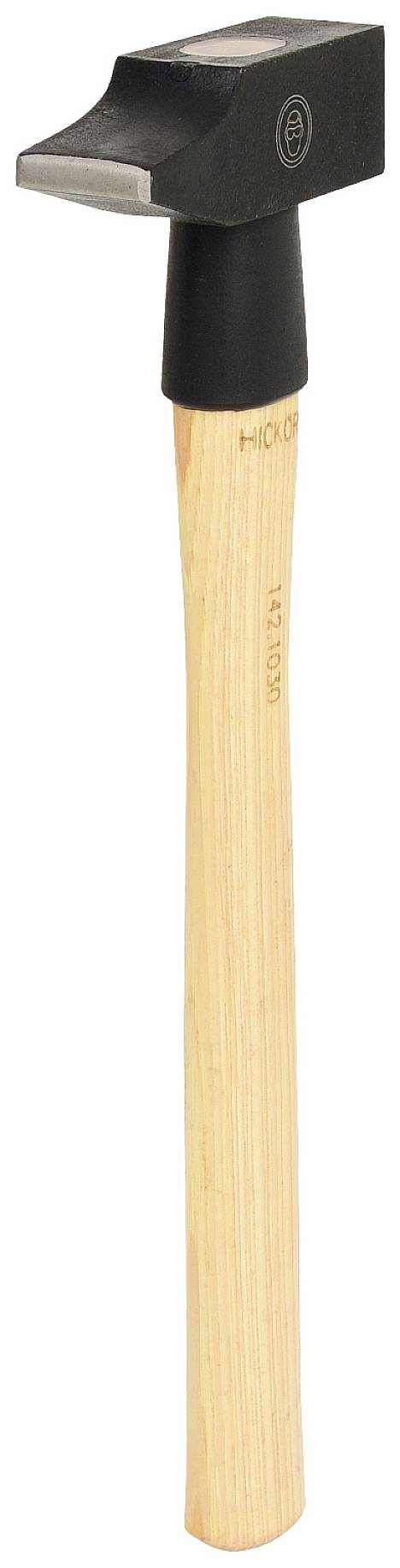 Ein Vorschlaghammer mit Holzgriff und schwarzem Kopf, geeignet für schwere Arbeiten in Bau und Handwerk.