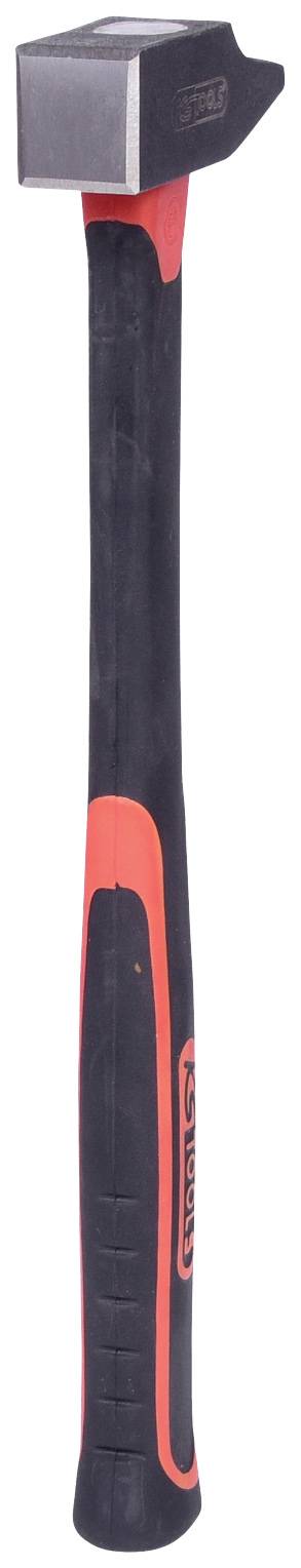 Ein Hammer mit einem schwarzen Griff und roten Akzenten, geeignet für Arbeiten im Handwerk.