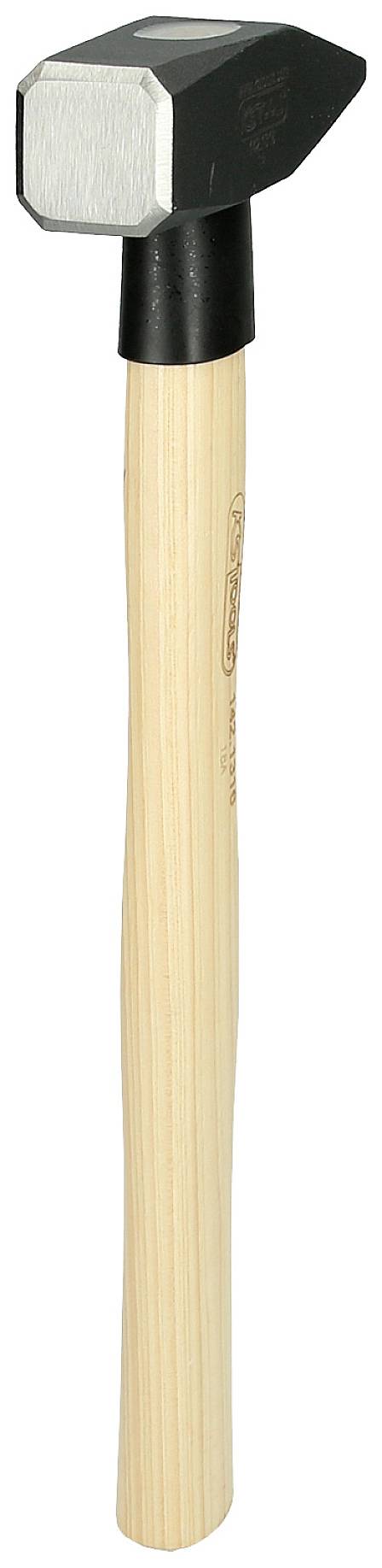 Ein Hammer mit Holzgriff und Metallkopf, geeignet für allgemeine Bauarbeiten und Handwerksprojekte.