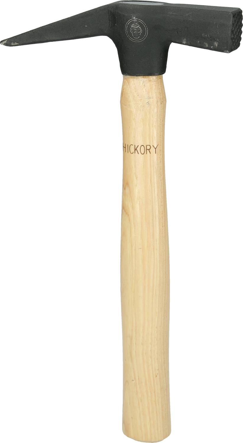 Ein Spitzhammer mit Holzgriff aus Hickory, geeignet für Abbrucharbeiten und das Bearbeiten von Stein oder Metall.