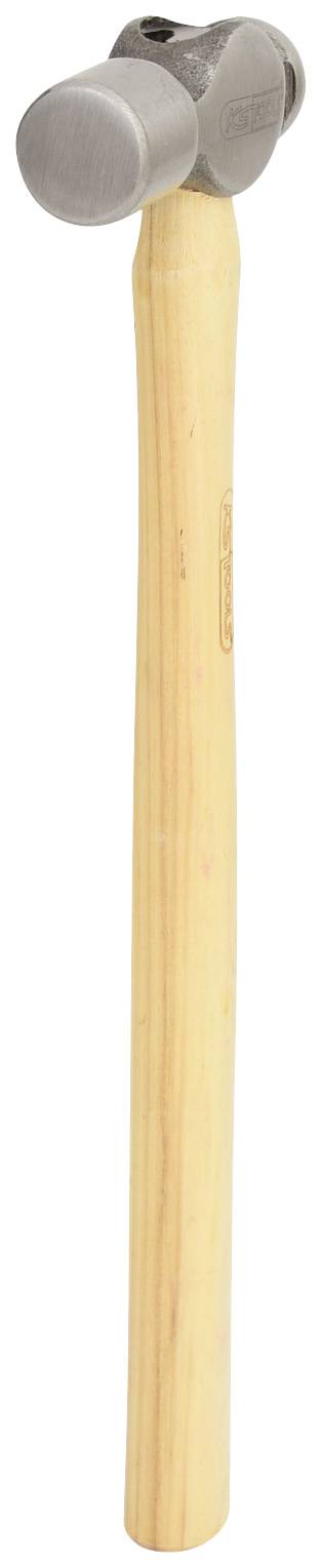 Ein Hämmer mit einem hölzernen Griff und einem metallenen Kopf.