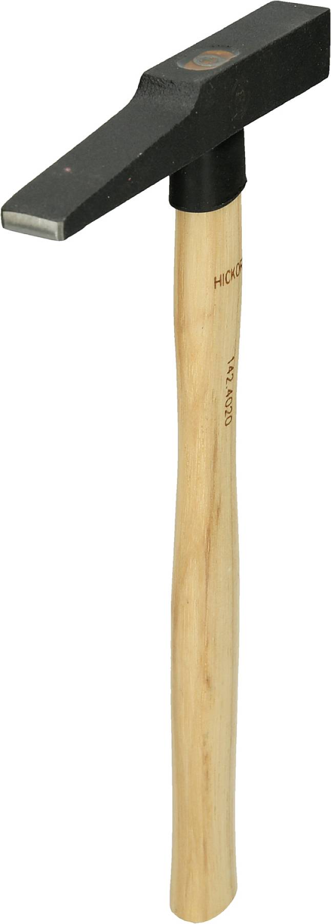 Ein Zimmermannshammer mit Holzgriff und rechteckigem Metallkopf, geeignet für handwerkliche Arbeiten.