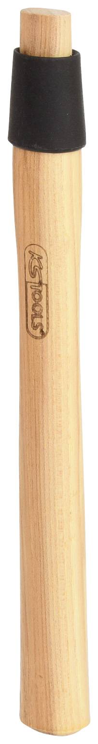 Ein hölzernes Instrument mit einem schwarzen Mundstück und einer Gravur.