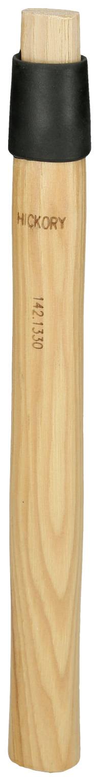 Holzhammerstiel aus hochwertigem Hickory-Holz mit schwarzer Schutzkappe am Ende. Geeignet für verschiedene Hammerköpfe.