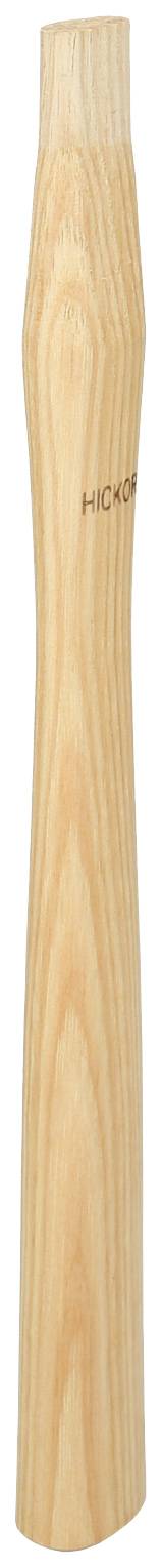 Ein hölzerner Hammergriff aus hellem Holz mit Maserung, vertikal ausgerichtet. Links der Schriftzug 'Hickory'.