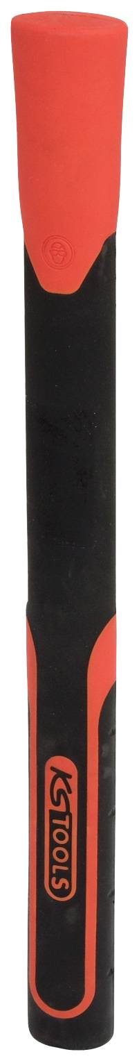 Eine rot-schwarze Stabtaschenlampe, vertikal dargestellt. Entworfen für präzise Beleuchtung in engen Räumen, von KS Tools.