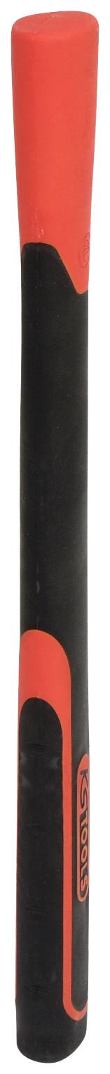 Ein schwarzer Griff mit roten Akzenten für einen Hammer, bietet rutschfesten Halt.