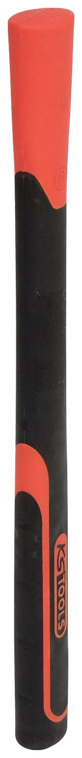 Ein schwarz-roter Hammergriff von 'Cromly', ergonomisch geformt für besseren Halt.