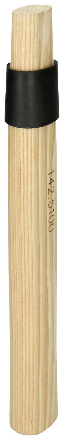 Holzstab mit schwarzer Gummikappe an einem Ende. Auf dem Holz ist '1425080' eingraviert.
