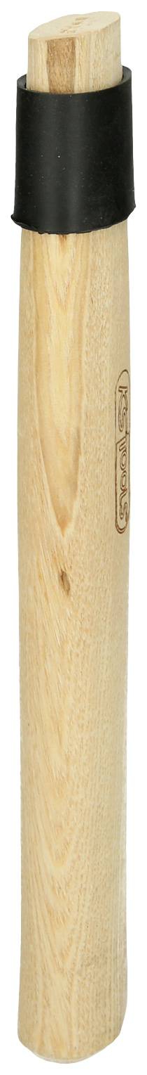 Ein Holzpfosten mit schwarzer Kappe oben. Verwendet zur Befestigung oder Unterstützung in holzverarbeitenden Projekten.