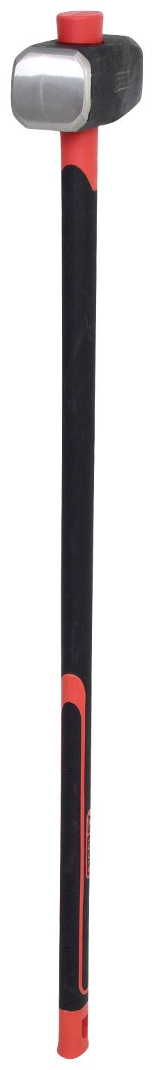 Ein Vorschlaghammer mit langem, schwarzem Griff und rotem Highlight, der stärkeres Schlagen ermöglicht. Geeignet für schwere Bauarbeiten.