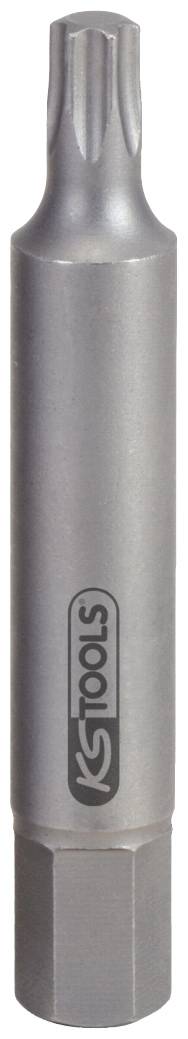 Silberner T50-Vielzahnschlüssel mit 'KS Tools'-Logo, geeignet für innensechsrund Schraubenanwendungen.