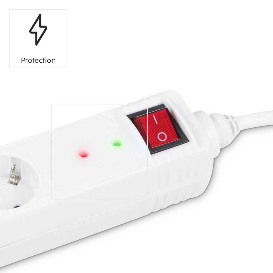 Hama 00223152 Steckdosenleiste mit Schalter Weiß Schutzkontakt 1 St.