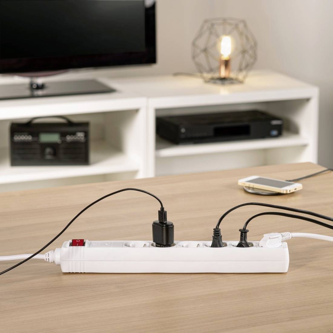 Hama 00223152 Steckdosenleiste mit Schalter Weiß Schutzkontakt 1 St.