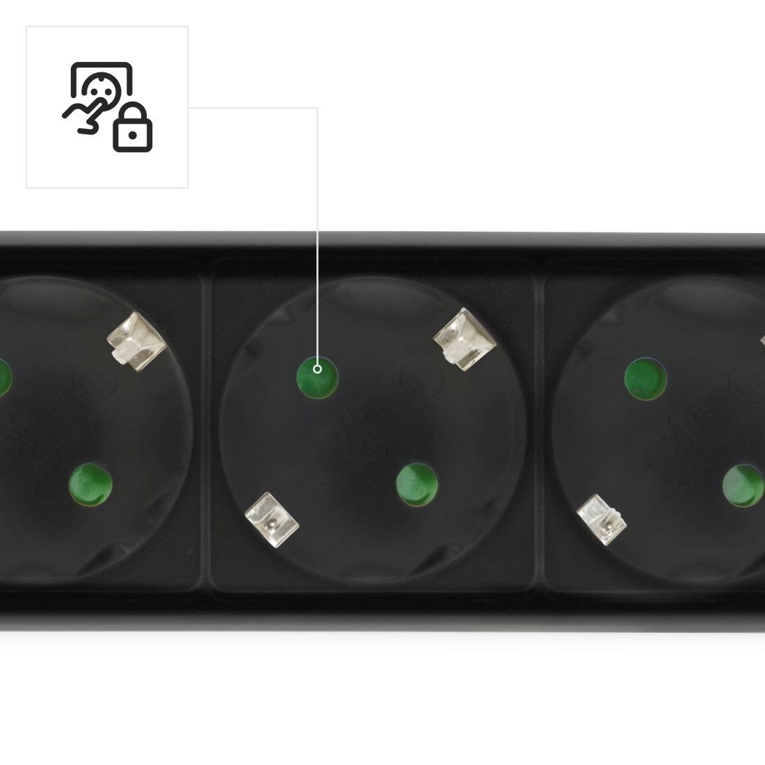 Hama 00223153 Steckdosenleiste mit Schalter Schwarz Schutzkontakt 1 St.