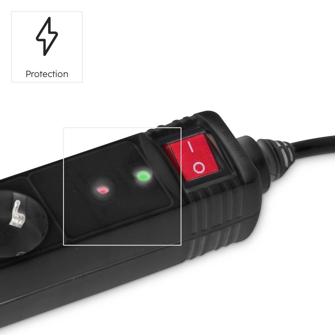 Hama 00223153 Steckdosenleiste mit Schalter Schwarz Schutzkontakt 1 St.