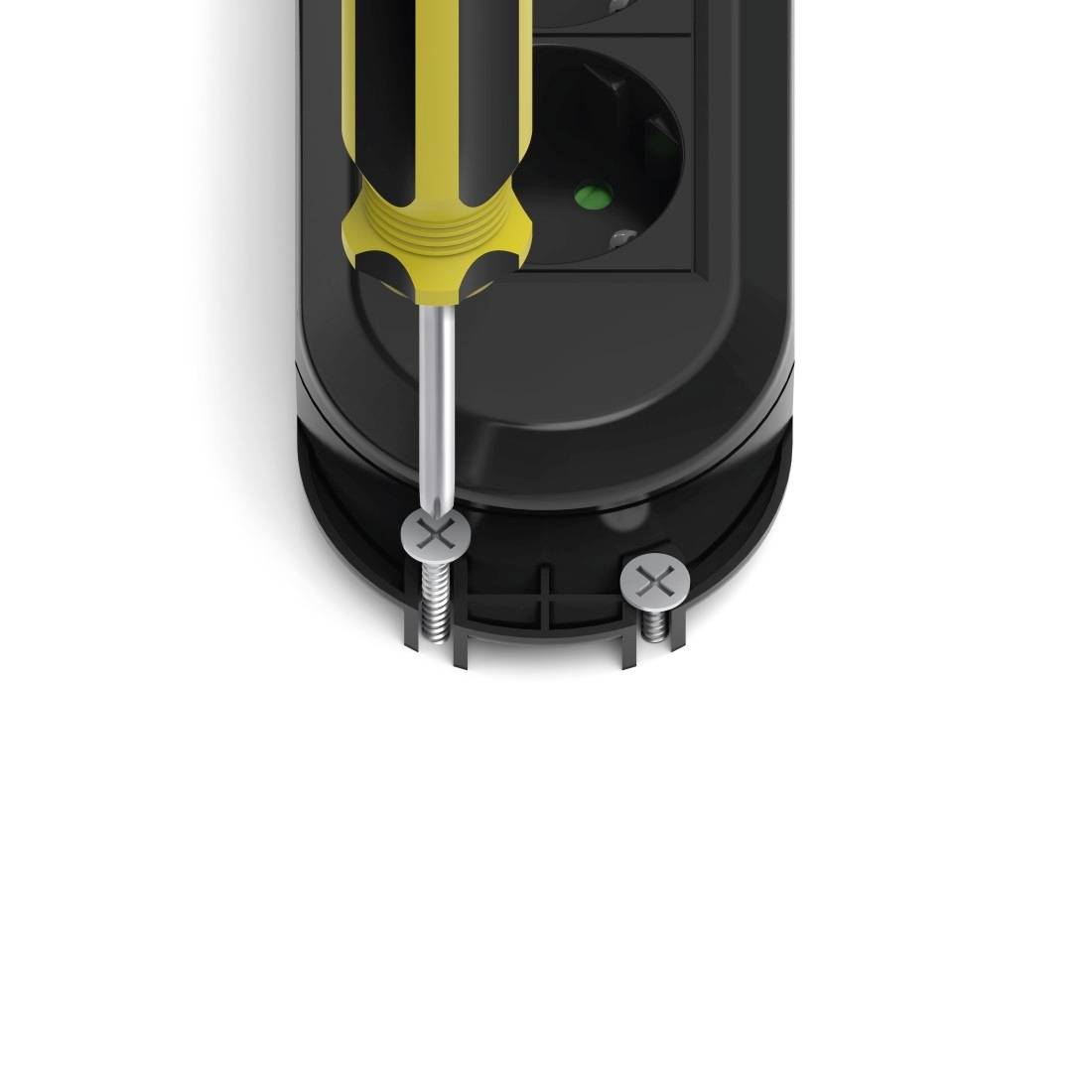 Hama 00223033 Steckdosenleiste mit Schalter Schwarz Schutzkontakt 1St.