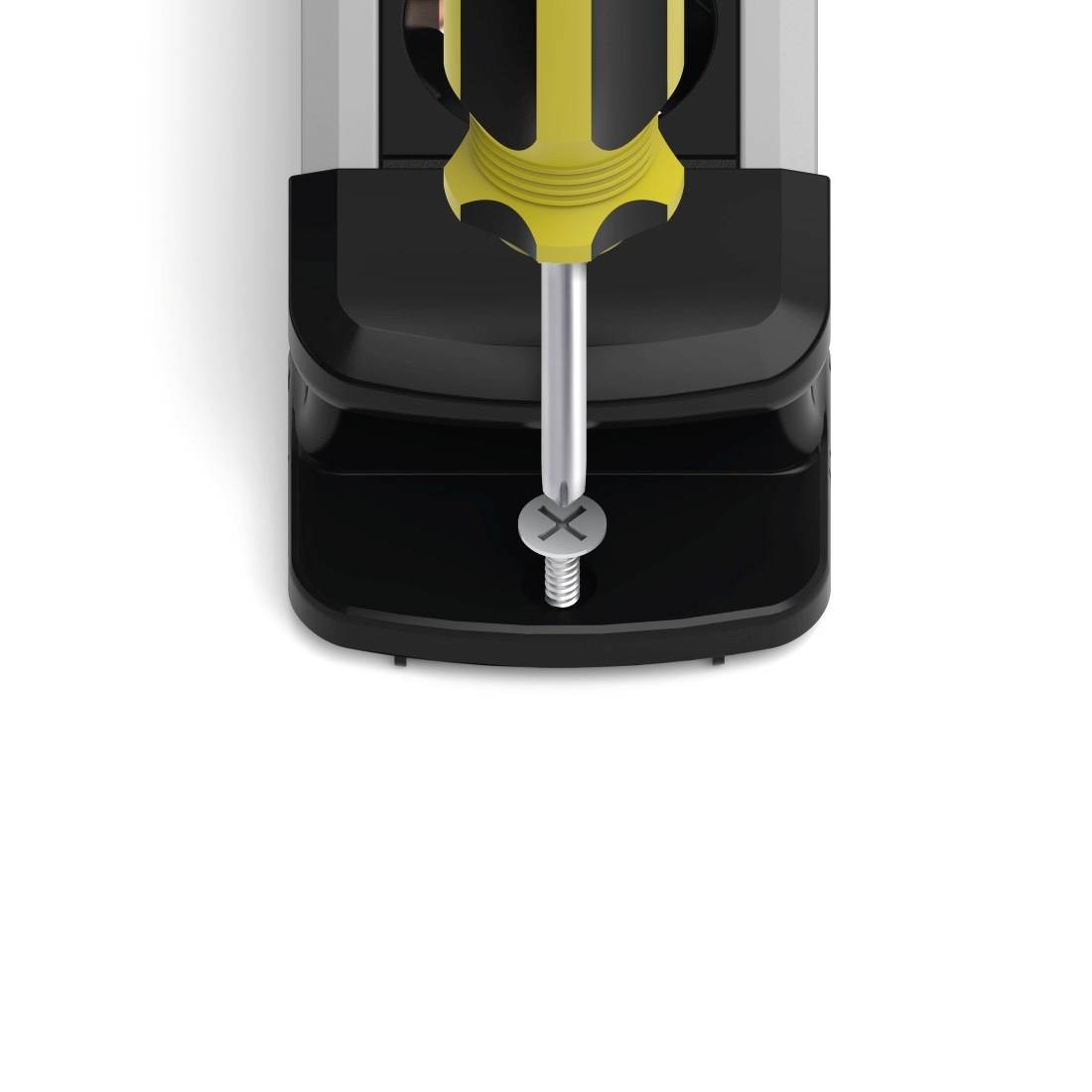 Hama 00223104 Steckdosenleiste mit Schalter Schwarz/Silber Schutzkontakt 1St.