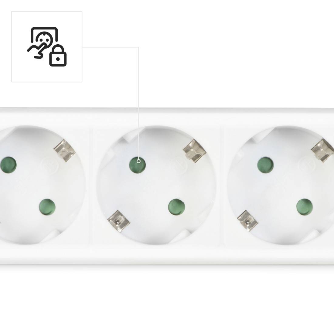 Hama 00223007 Steckdosenleiste mit Schalter Weiß Schutzkontakt 1 St.