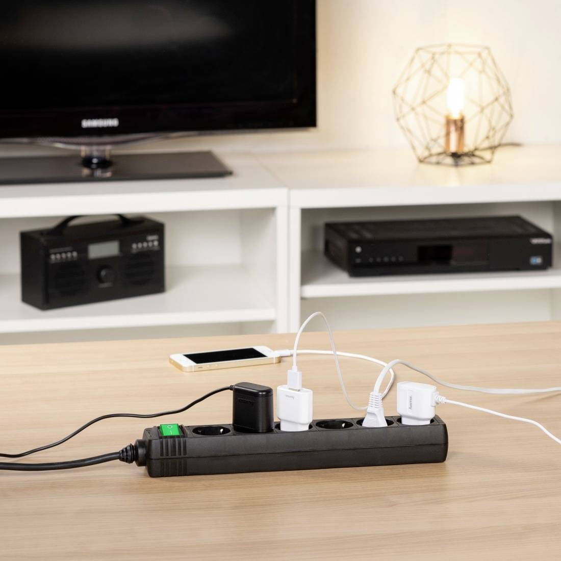 Hama 00223010 Steckdosenleiste mit Schalter Schwarz Schutzkontakt 1 St.