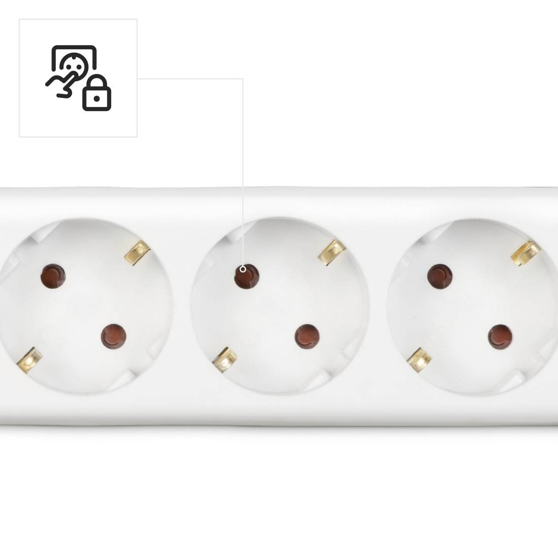 Hama 00223008 Steckdosenleiste mit Schalter Weiß Schutzkontakt 1 St.