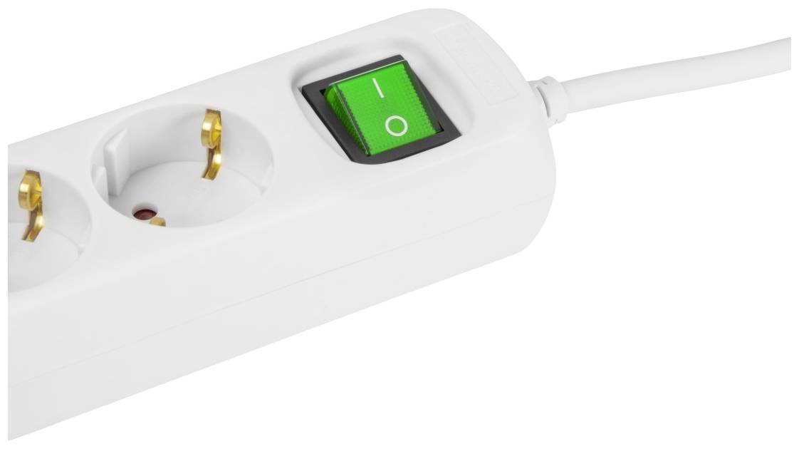 Hama 00223008 Steckdosenleiste mit Schalter Weiß Schutzkontakt 1 St.