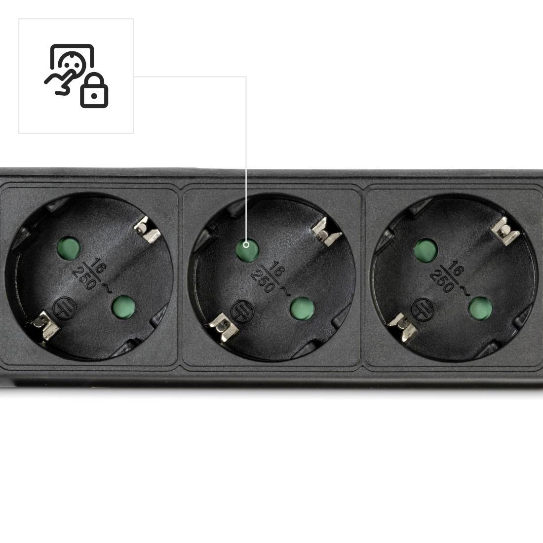 Hama 00223011 Steckdosenleiste mit Schalter Schwarz Schutzkontakt 1 St.