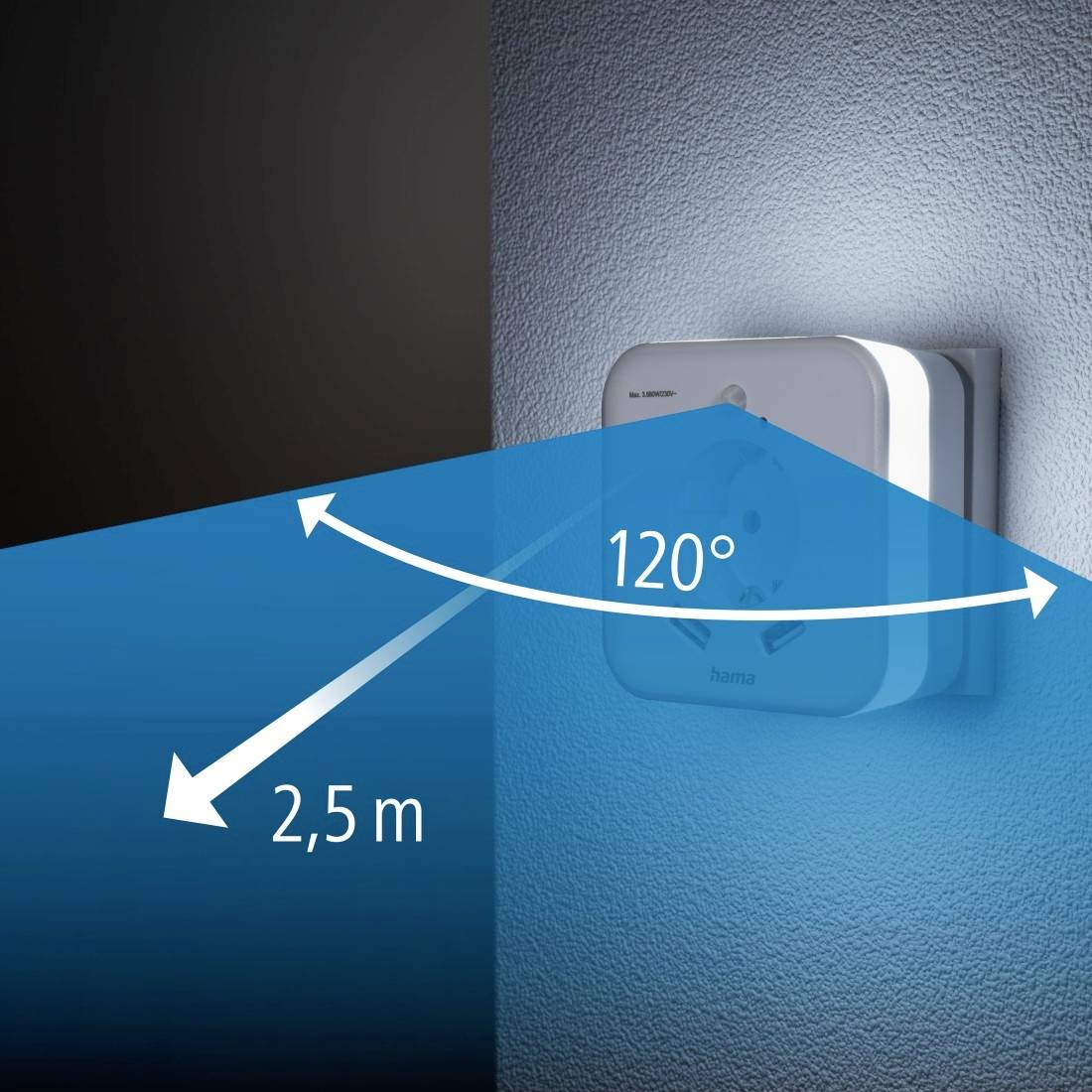 Hama 00223498 LED-Nachtlicht mit Bewegungsmelder LED Tageslichtweiß Weiß