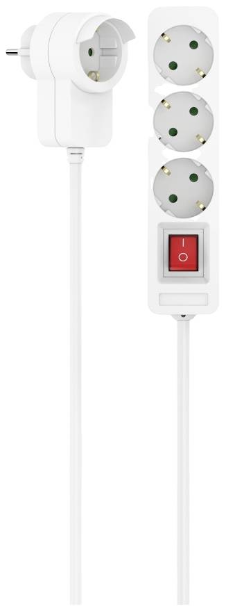 Hama 00223081 Steckdosenleiste mit Schalter Weiß Schutzkontakt 1 St.