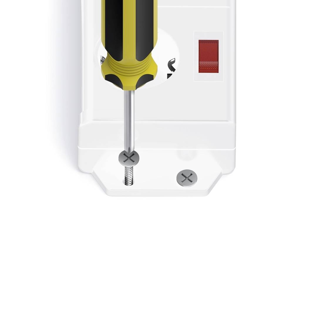 Hama 00223121 Steckdosenleiste mit Schalter Weiß Schutzkontakt 1 St.