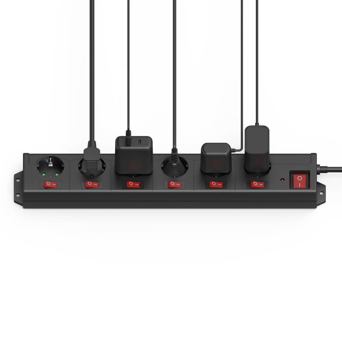 Hama 00223160 Steckdosenleiste mit Schalter Schwarz Schutzkontakt 1St.