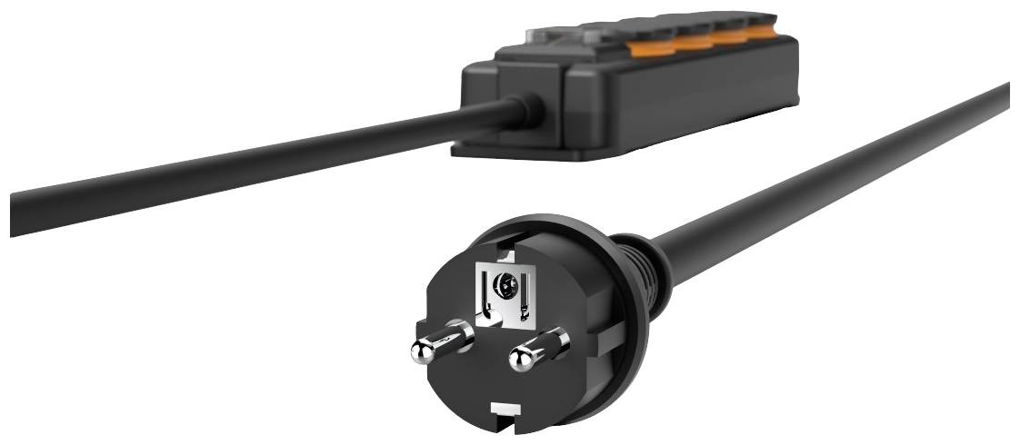 Hama 00223063 Gartensteckdose Schwarz erhöhter Berührungsschutz, mit Schalter