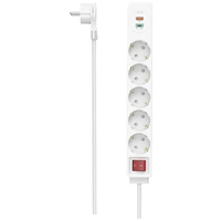 Hama 00223186 Steckdosenleiste mit Schalter Weiß Schutzkontakt 1St. Hama 00223186 Steckdosenleiste mit Schalter Weiß Schutzkontakt 1St.