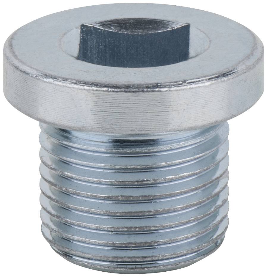 Metallschraube mit sechskantiger Vertiefung für Inbusschlüssel, glänzende Oberfläche, verwendet für industrielle Befestigungen.