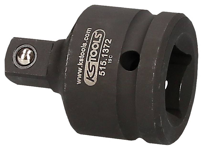 Metallischer Adapter mit KS Tools Logo, Anschlüssen für verschiedene Werkzeuge.