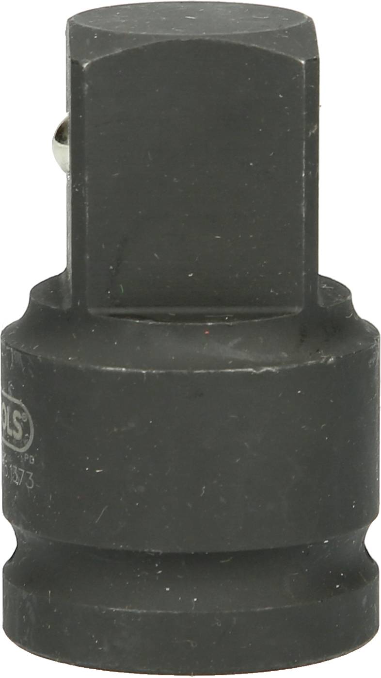 Schwarzer Adapter mit einem quadratischen Ende und abgerundeter Basis, verwendet für mechanische oder technische Verbindungen.