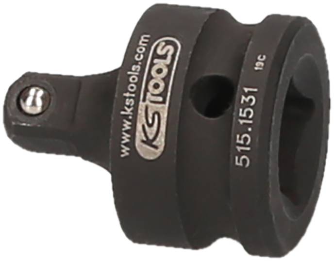 Ein schwarzer Steckschlüsseladapter von KS Tools mit der Aufschrift 'www.kstools.com' und '515.1531'.