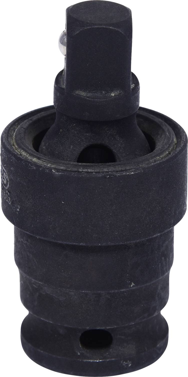 Ein schwarzer Adapter mit zylindrischer Form und Steckverbindung. Verwendet für die Verbindung zwischen zwei unterschiedlichen Bauteilen.