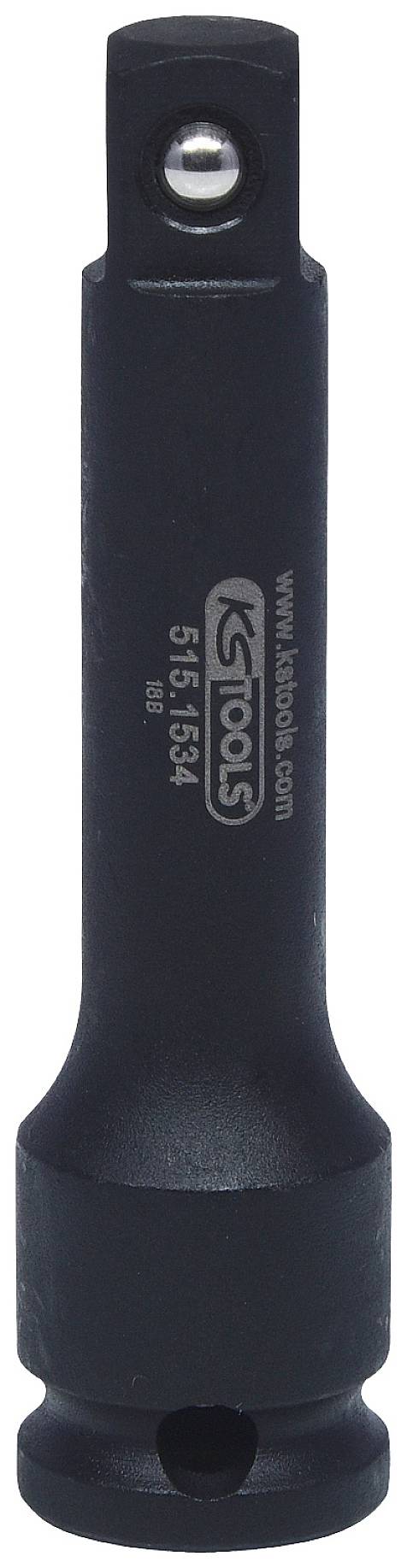 Stecknussverlängerung von KS Tools, dunkelgrau, robustes Design, geeignet für mechanische Arbeiten, mit Firmenlogo und Website.