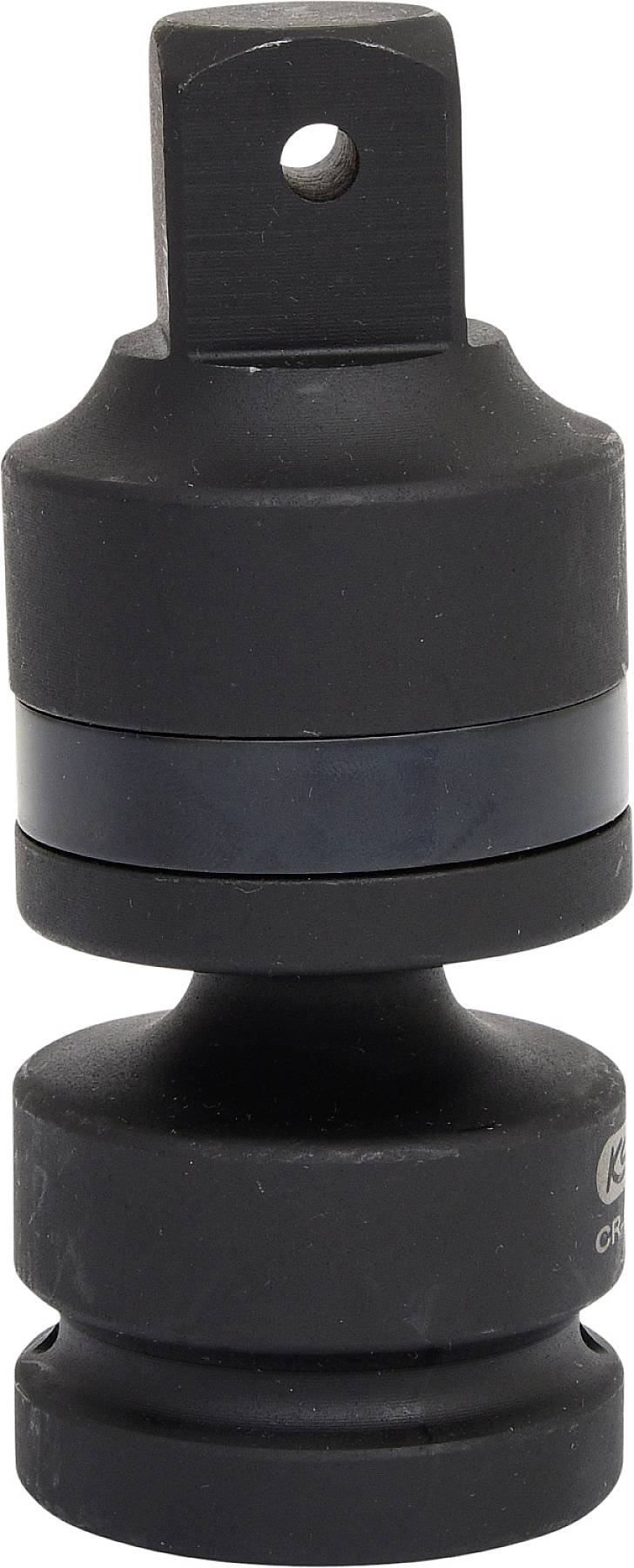 Schwarzer Metalladapter mit zylindrischer Form und einem quadratischen Ende, verwendet für mechanische Anwendungen oder Befestigungen.