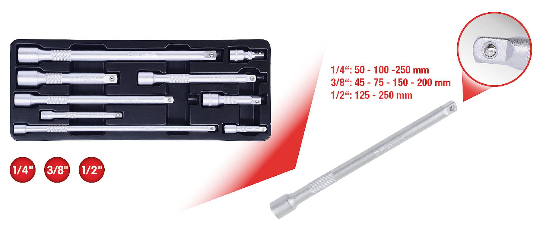 KS Tools 911.0007 9110007 Steckschlüssel-Verlängerung 1 St.