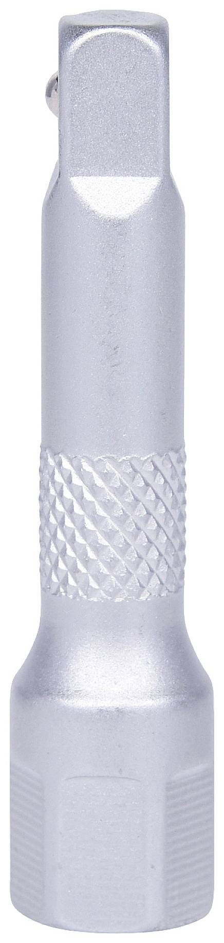 Ein silberner, zylindrischer Drehmomentschlüsselaufsatz mit geriffeltem Griff für besseren Halt.