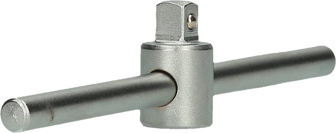 T-förmiger Schraubenschlüsseladapter aus Metall, oft als Handratsche verwendet, mit einem geraden Griff und einer quadratischen Aufnahme.