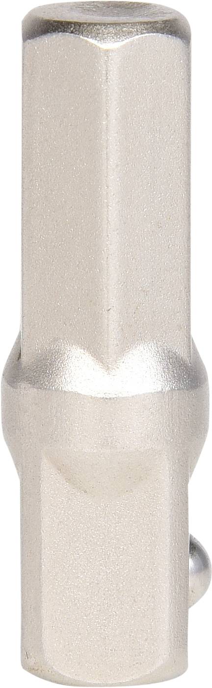 Metallischer Steckverbinder mit sechseckiger Form, vermutlich für mechanische oder technische Anwendungen gedacht.